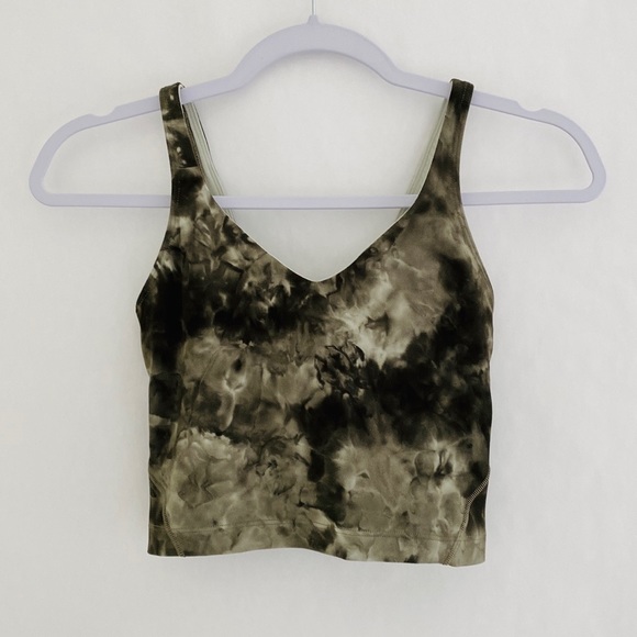 Lululemon Athletica Align Tank Diamond Dye Light Sage Army Green Dark Olive - Picture 2 of 5